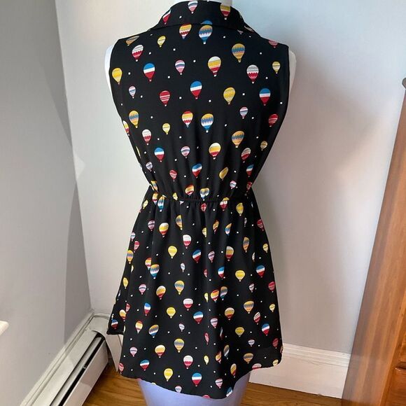 Colorful Hot Air Balloon Print Mini Dress - Picture 2 of 10